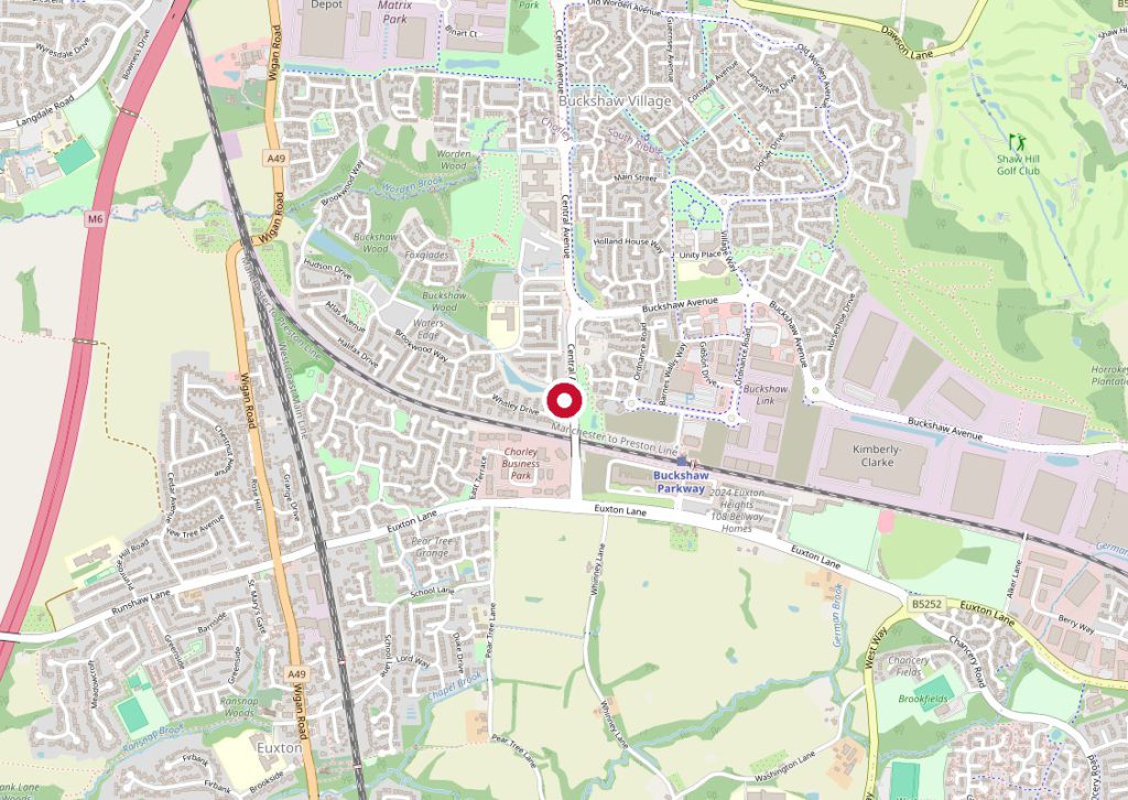 Map showing Buckshaw Hospital